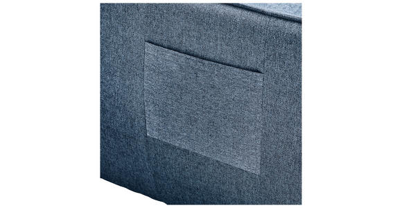 ECKSOFA Blau Flachgewebe - Blau/Schwarz, MODERN, Kunststoff/Textil (182/237cm) - Carryhome