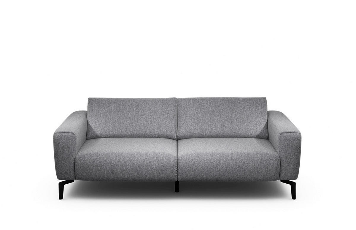 2,5-SITZER Chenille Anthrazit  - Anthrazit/Schwarz, Design, Textil/Metall (220/86/86-94cm) - SENSOO