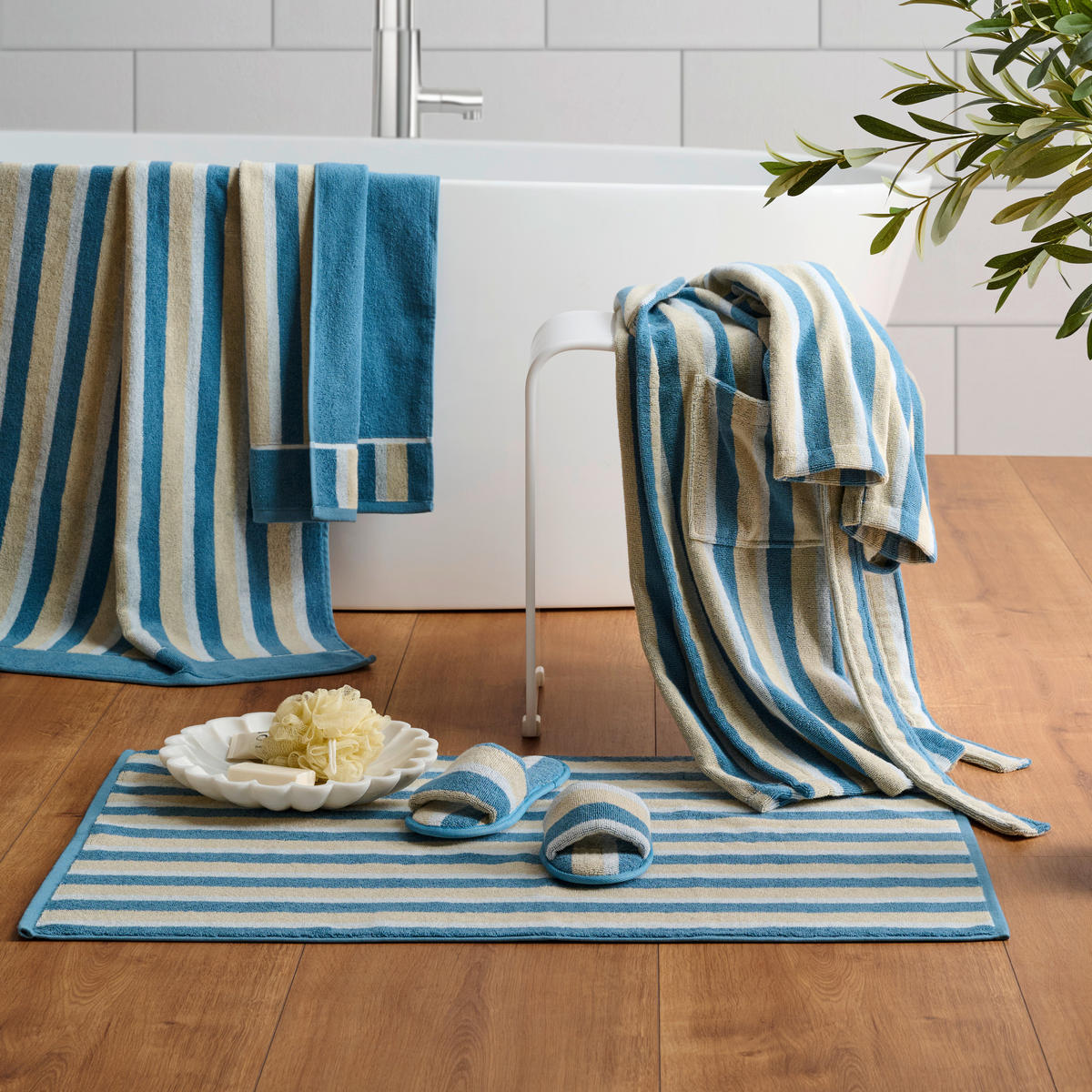 HANDTUCH 50/100 cm ELLA Blau  - Blau, KONVENTIONELL, Textil (50/100cm) - Esposa