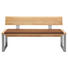 SITZBANK 200/83/54 cm in Braun, Eichefarben, Edelstahlfarben - Edelstahlfarben/Eichefarben, Natur, Holz/Textil (200/83/54cm) - Linea Natura SITZBANK 200/83/54 cm in Braun, Eichefarben, Edelstahlfarben - Edelstahlfarben/Eichefarben, Natur, Holz/Textil (200/83/54cm) - Linea Natura