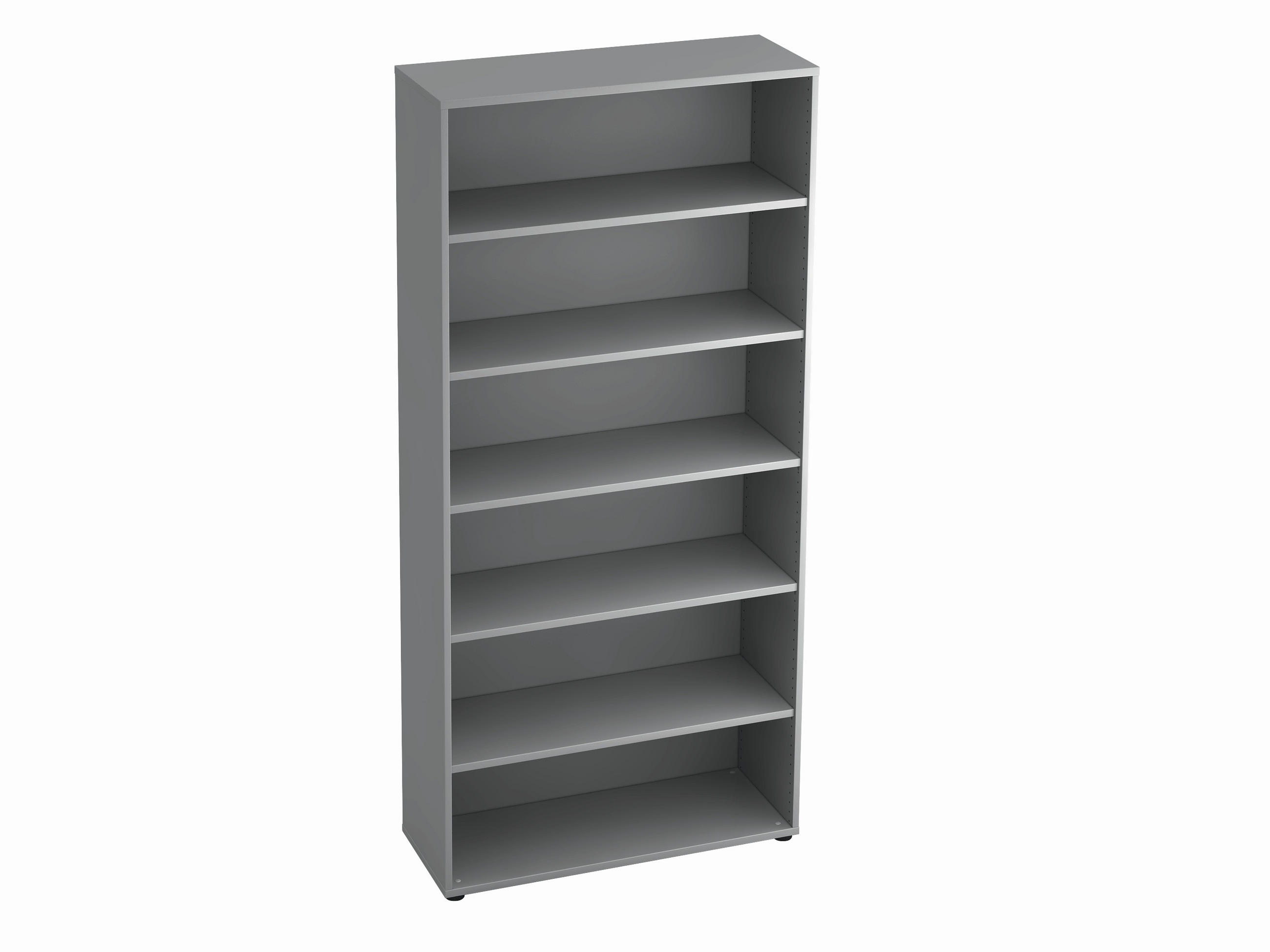 REGAL  100/215,6/40 cm Grau  - Schwarz/Grau, KONVENTIONELL, Holzwerkstoff/Kunststoff (100/215,6/40cm) - Venda