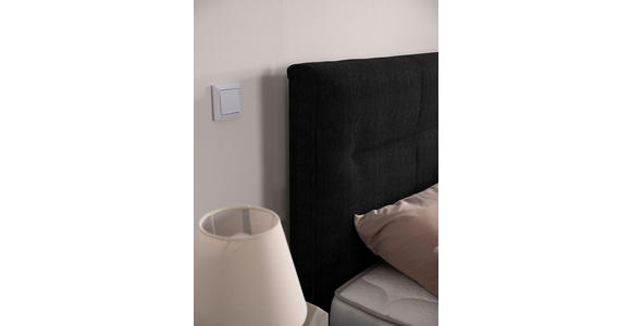 BOXSPRINGBETT 180/220 cm  in Graphitfarben  - Schwarz/Graphitfarben, KONVENTIONELL, Textil/Metall (180/220cm) - Esposa