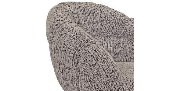 ARMLEHNSTUHL  Sitzfläche 360° drehbar Chenille  - Graubraun/Schwarz, Design, Textil/Metall (70/84/64cm) - Novel