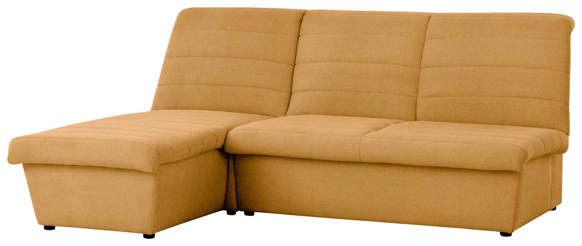 ECKSOFA in Webstoff Senfgelb  168/214 cm  - Senfgelb/Schwarz, Design, Kunststoff/Textil (168/214cm) - LOOKS by W.Joop