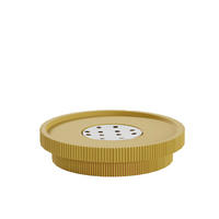 SEIFENSCHALE Metall, Kunststoff  - Dunkelgelb, Basics, Kunststoff/Metall (12,1/2,7/12,1cm) - Sadena