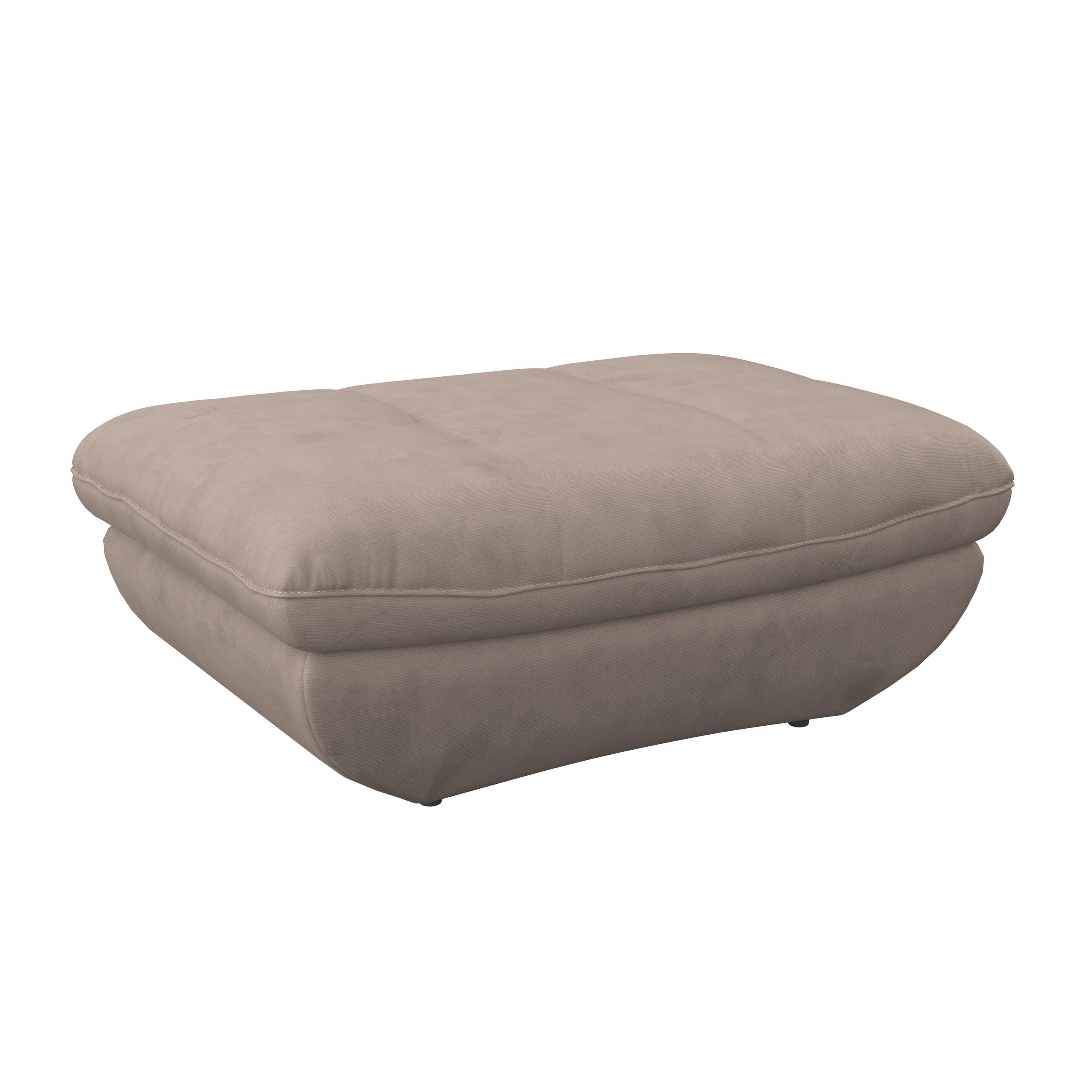 HOCKER in Textil Beige  - Beige/Schwarz, Modern, Kunststoff/Textil (107/75cm) - MID.YOU