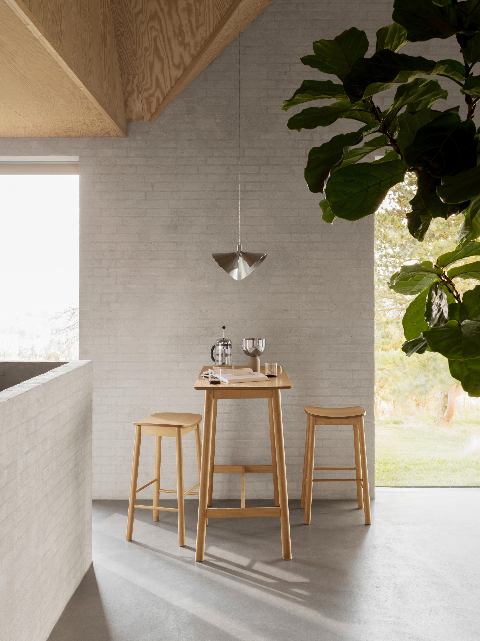 BARTISCH in Holz   - Naturfarben, Trend, Holz (120/105/60cm) - MID.YOU