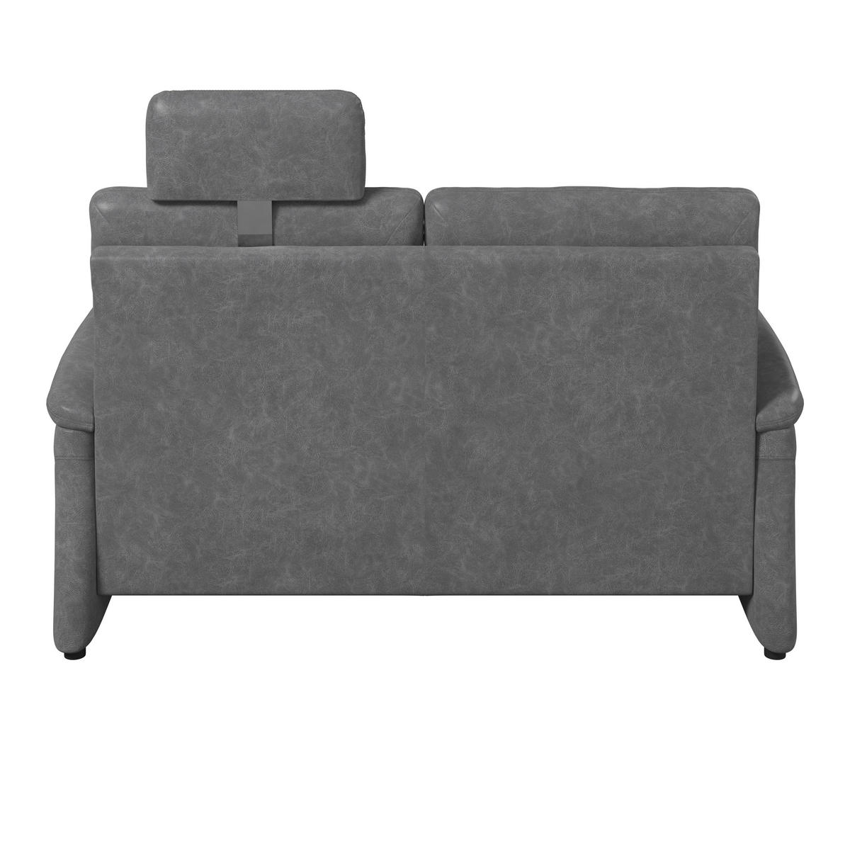 2,5-SITZER Mikrofaser Dunkelgrau  - Dunkelgrau/Schwarz, KONVENTIONELL, Kunststoff/Textil (170/99/91cm) - Elegando