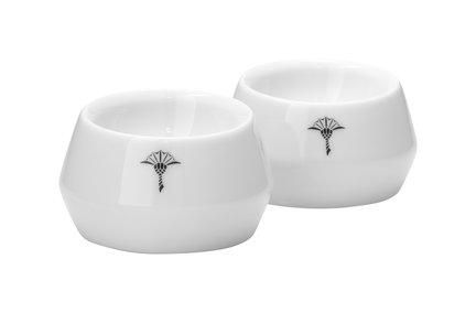 EIERBECHERSET Keramik Porzellan 2-teilig  - Weiß, Design, Keramik (6,1/3,7cm) - Joop!