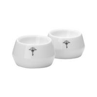 EIERBECHERSET Keramik Porzellan 2-teilig  - Weiß, Design, Keramik (6,1/3,7cm) - Joop!