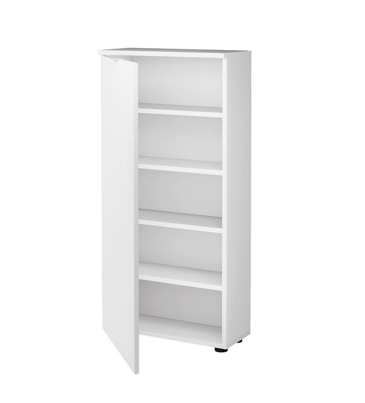 SCHUHSCHRANK  in 50/103/22 cm  - Schwarz/Weiß, Design, Holzwerkstoff/Metall (50/103/22cm) - Livetastic