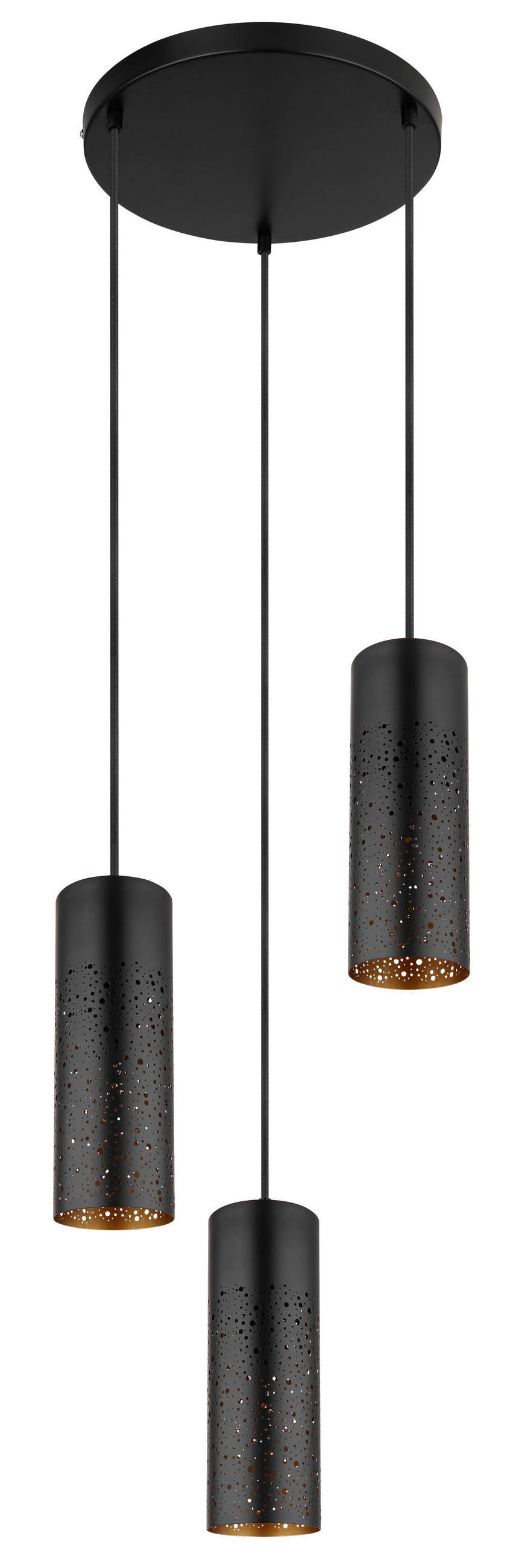 LAMPĂ SUSPENDATĂ 34/150 cm  - auriu/negru, Design, metal (34/150cm) - Globo