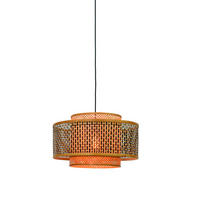 HÄNGELEUCHTE GOOD&MOJO 53/236,5/53 cm   - Schwarz/Braun, Design, Naturmaterialien (53/236,5/53cm) - Good & Mojo
