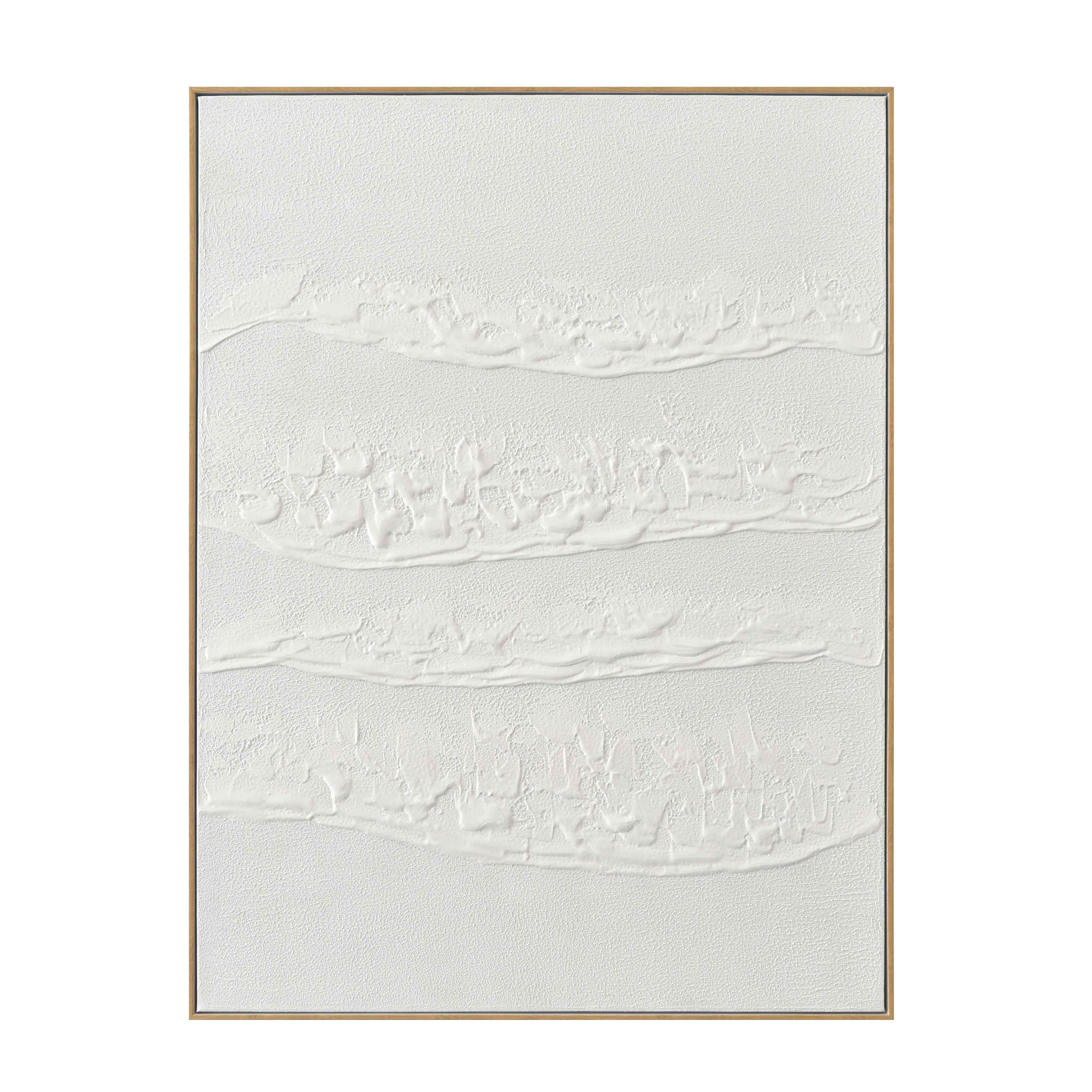 OLEJOMALBA, abstraktní, 90/120 cm  - bílá/béžová, Design, dřevo/textil (90/120cm) - Monee