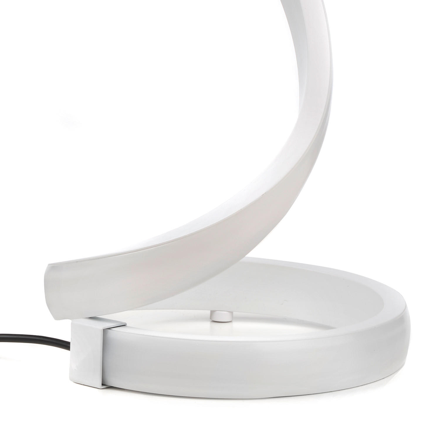 STOLNÁ LED LAMPA, 16/16/32 cm - biela, Design, kov (16/16/32cm)