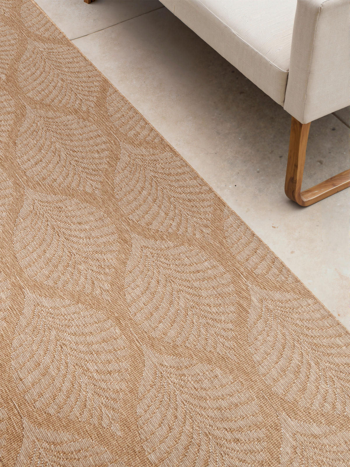 LÄUFER 80/250 cm Duet  - Sandfarben/Weiß, Design, Kunststoff (80/250cm)