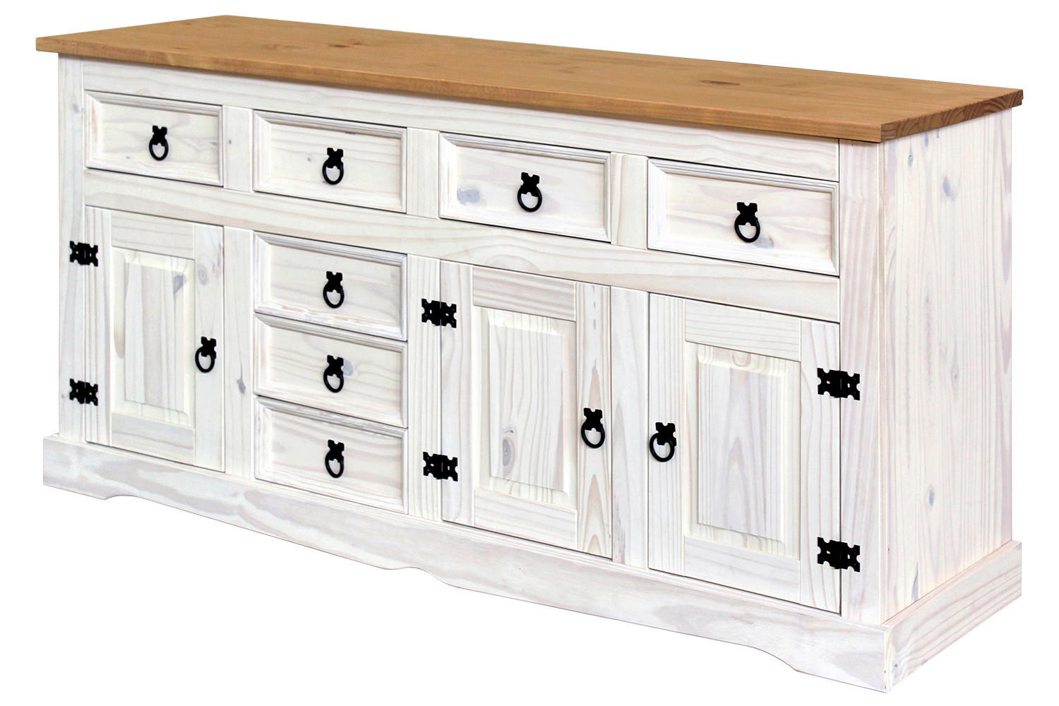 Livetastic Sideboard Weiß 174x84x44 cm