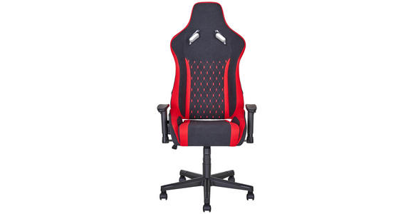 GAMINGSTUHL  in Mikrofaser Rot, Schwarz  - Rot/Schwarz, Trend, Kunststoff/Textil (68/127-137/64cm) - Xora