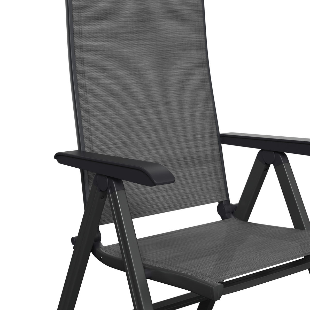 GARTENSESSEL Metall, Textil Anthrazit, Grau  - Anthrazit/Grau, Konventionell, Textil/Metall (61/109/68cm) - Kettler