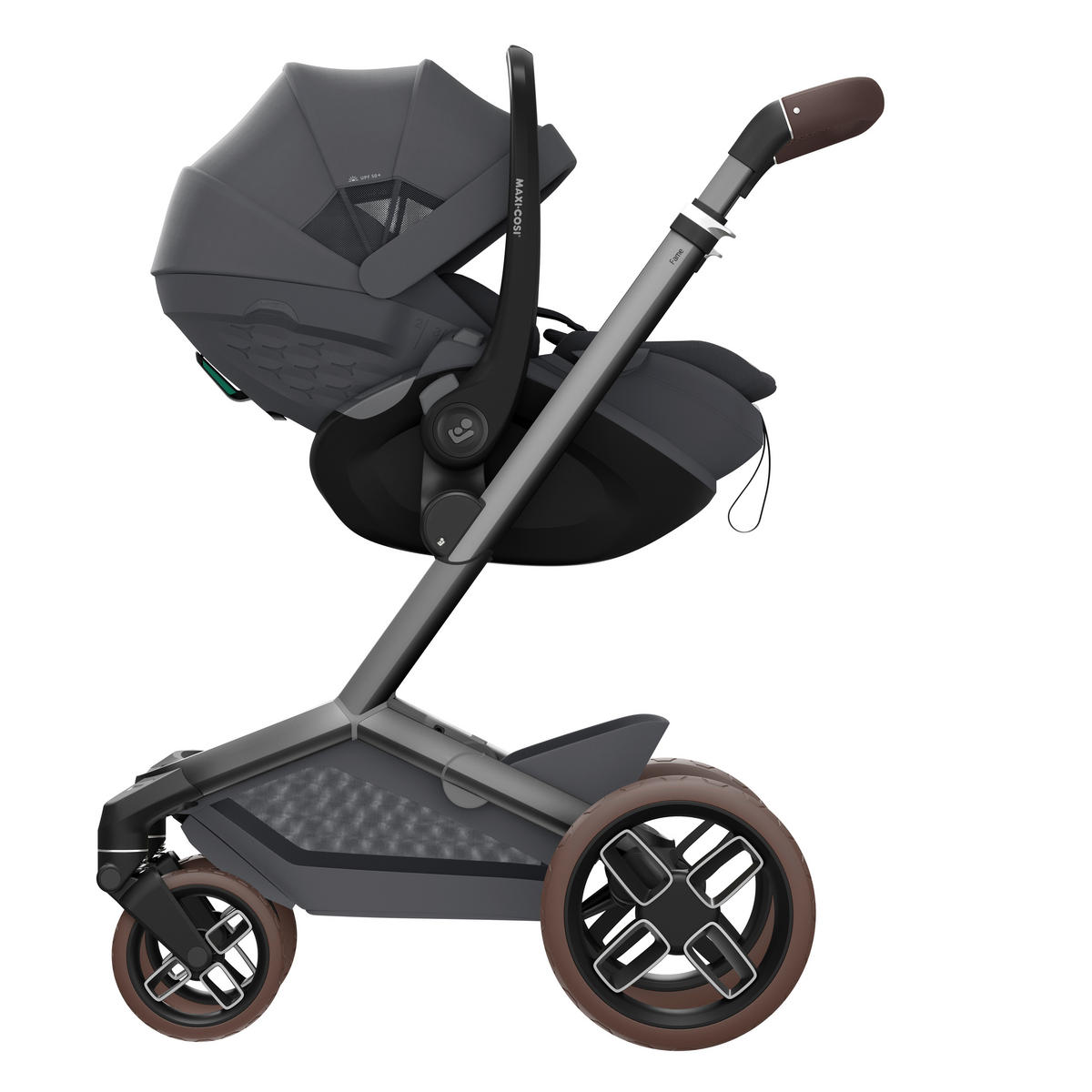 BABYSCHALE Pebble Slide Pro Moon Graphite   - Grau, Basics, Kunststoff/Textil (44/58/70cm) - Maxi-Cosi