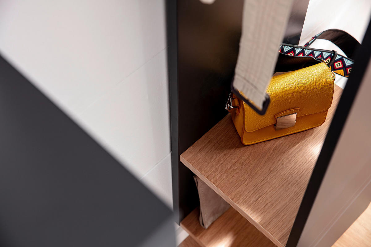 GARDEROBE 3-teilig  in 120/198/29 cm  - Wildeiche/Anthrazit, Design, Holzwerkstoff (120/198/29cm) - Moderano