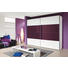 SCHWEBETÜRENSCHRANK 2-türig Brombeere, Weiß - Brombeere/Alufarben, Design, Glas/Holzwerkstoff (271/210/58cm) - Xora