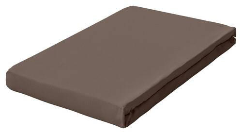 Schlafgut Topper-Spannbetttuch Pure Taupe 180-200x200-220 cm