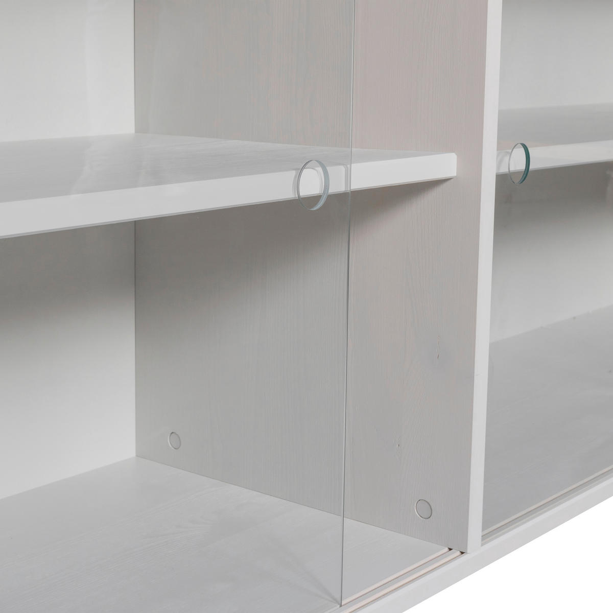 AUFSATZSCHRANK 200/60/35 cm  - Grau, Design, Glas/Holz (200/60/35cm) - Livetastic