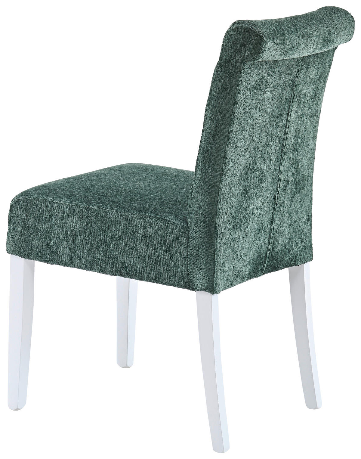 STUHL Chenille Grün Buche massiv  - Weiß/Grün, KONVENTIONELL, Holz/Textil (46,5/91/65cm) - Cantus