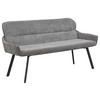 SITZBANK 160/90/62 cm Schwarz, Dunkelgrau  - Dunkelgrau/Schwarz, MODERN, Metall (160/90/62cm) - MID.YOU