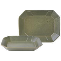 SCHÜSSELSET Streat Food 2-teilig  - Grün, Basics, Keramik (22/17cm) - Creatable