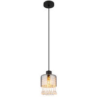 HÄNGELEUCHTE 15/120 cm    - Klar/Schwarz, Konventionell, Glas/Kunststoff (15/120cm) - Globo
