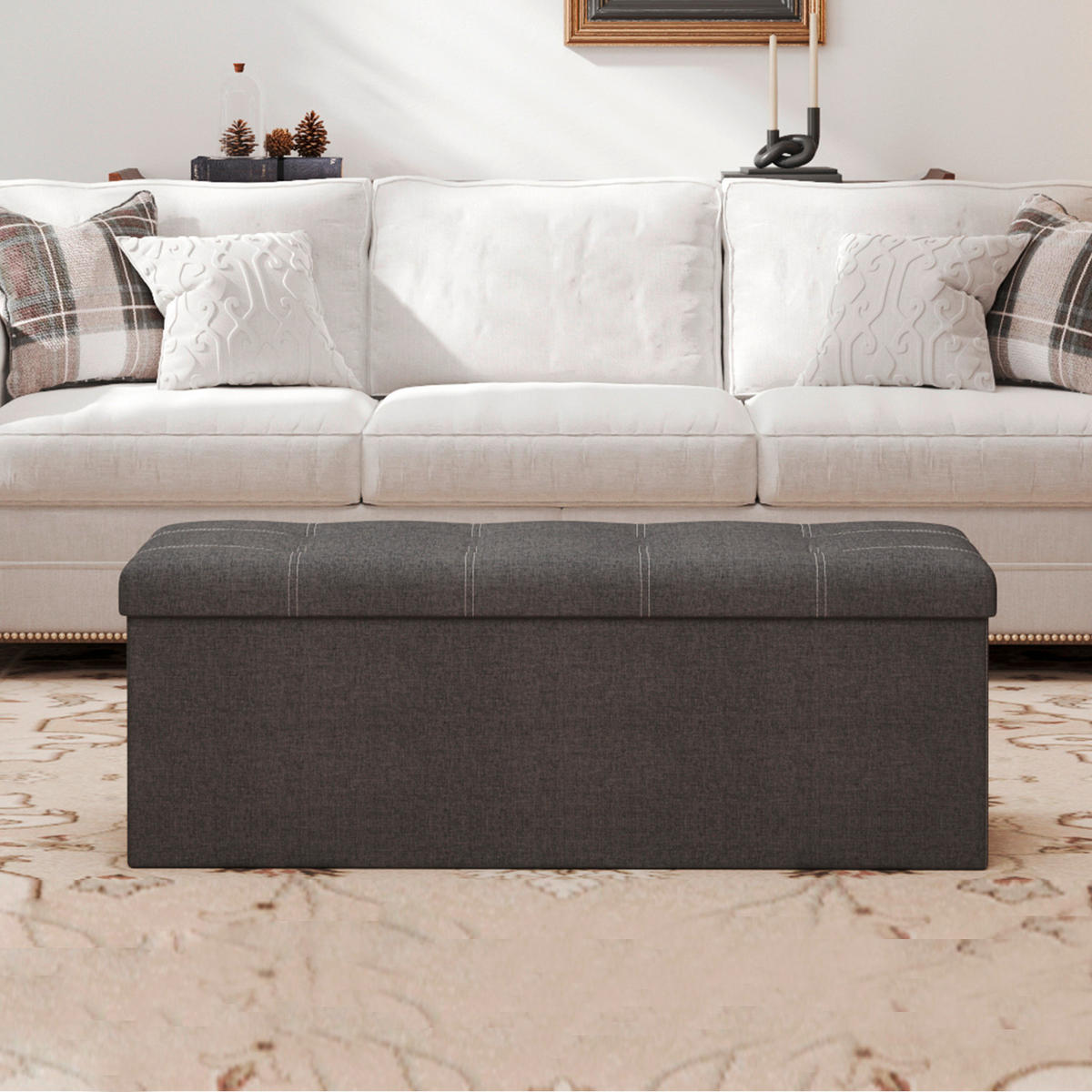 SITZBOX  - Grau, Basics, Textil (110/38/38cm)