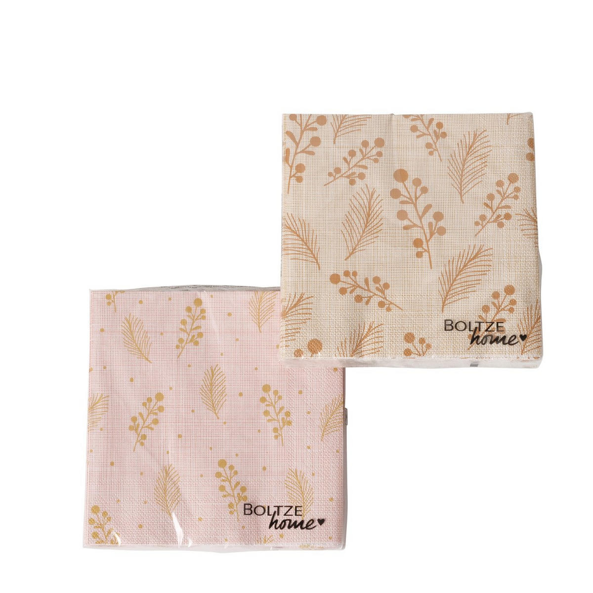 SERVETT  16,5/16,5 cm   - taupe/guldfärgad, Basics, papper (16,5/16,5cm)