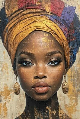 Euroart Aluminiumbild Golden Portrait Iii Mehrfarbig 120x80x2 cm