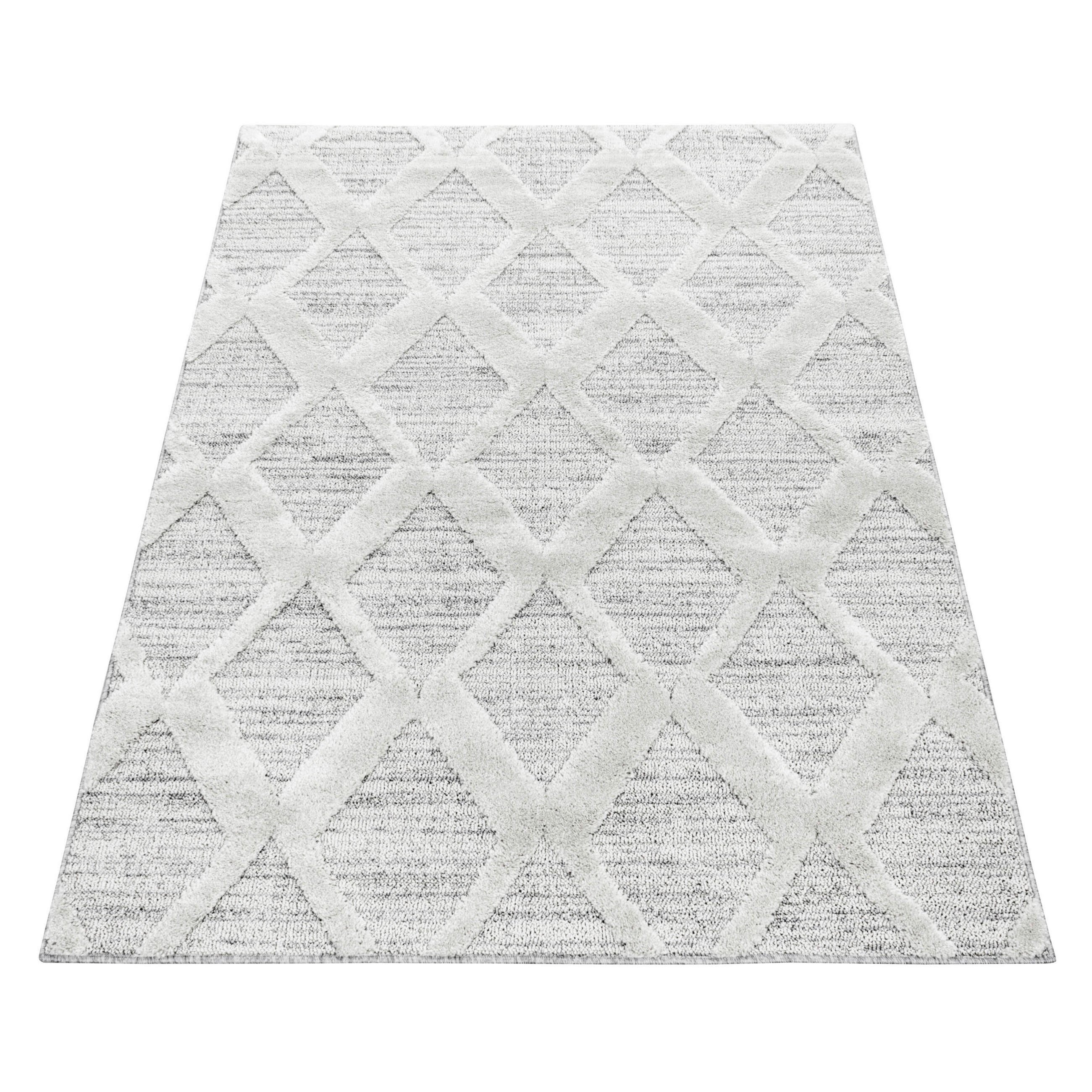 Thumbnail - Ayyildiz  Webteppich Pisa 4703 grau, Grau, Textil, Boho, rechteckig, 240x340 cm, Oeko-Tex® Standard 100, für Fußbodenhei...