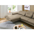 ECKSOFA in Echtleder Hellbraun  - Hellbraun/Schwarz, Design, Leder/Metall (193/332cm) - Dieter Knoll