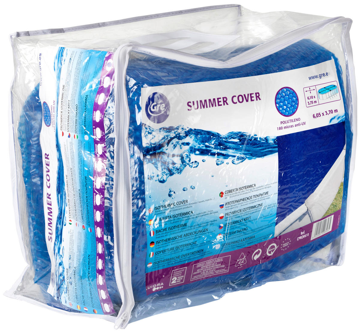 SOLARPLANE 370/725 cm  - Blau, KONVENTIONELL, Kunststoff (370/725cm) - Gre