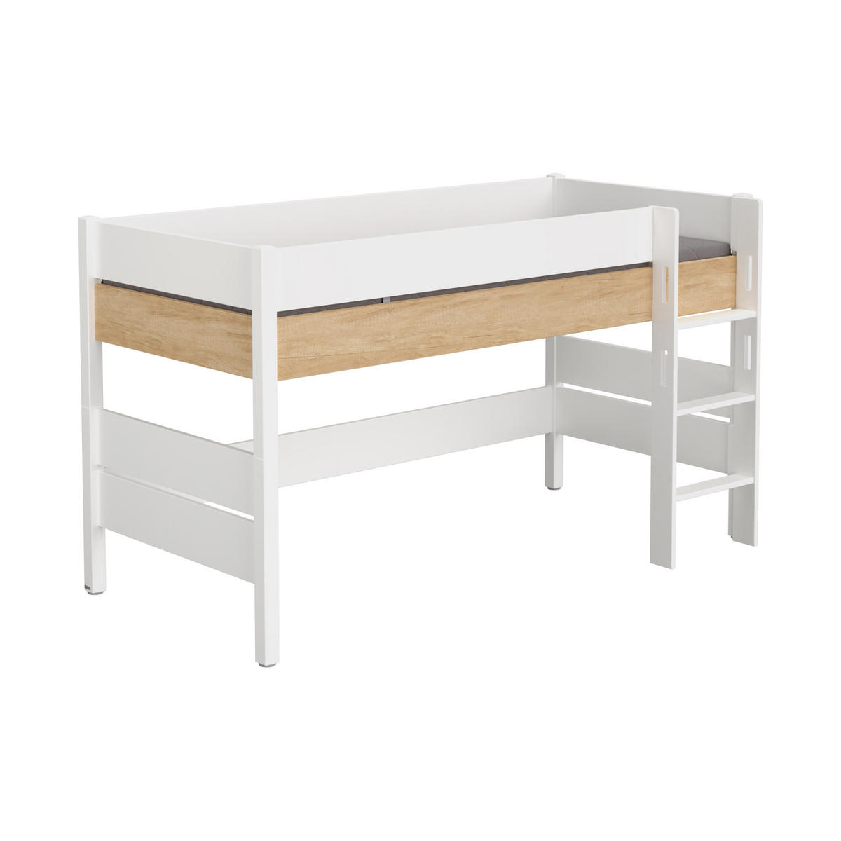 HOCHBETT 90/200 cm  - Weiss/Eichefarben, Design, Holz/Holzwerkstoff (90/200cm) - Paidi