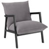 SESSEL Mikrofaser Grau    - Wengefarben/Grau, Design, Holz/Textil (63/76/80cm) - Carryhome