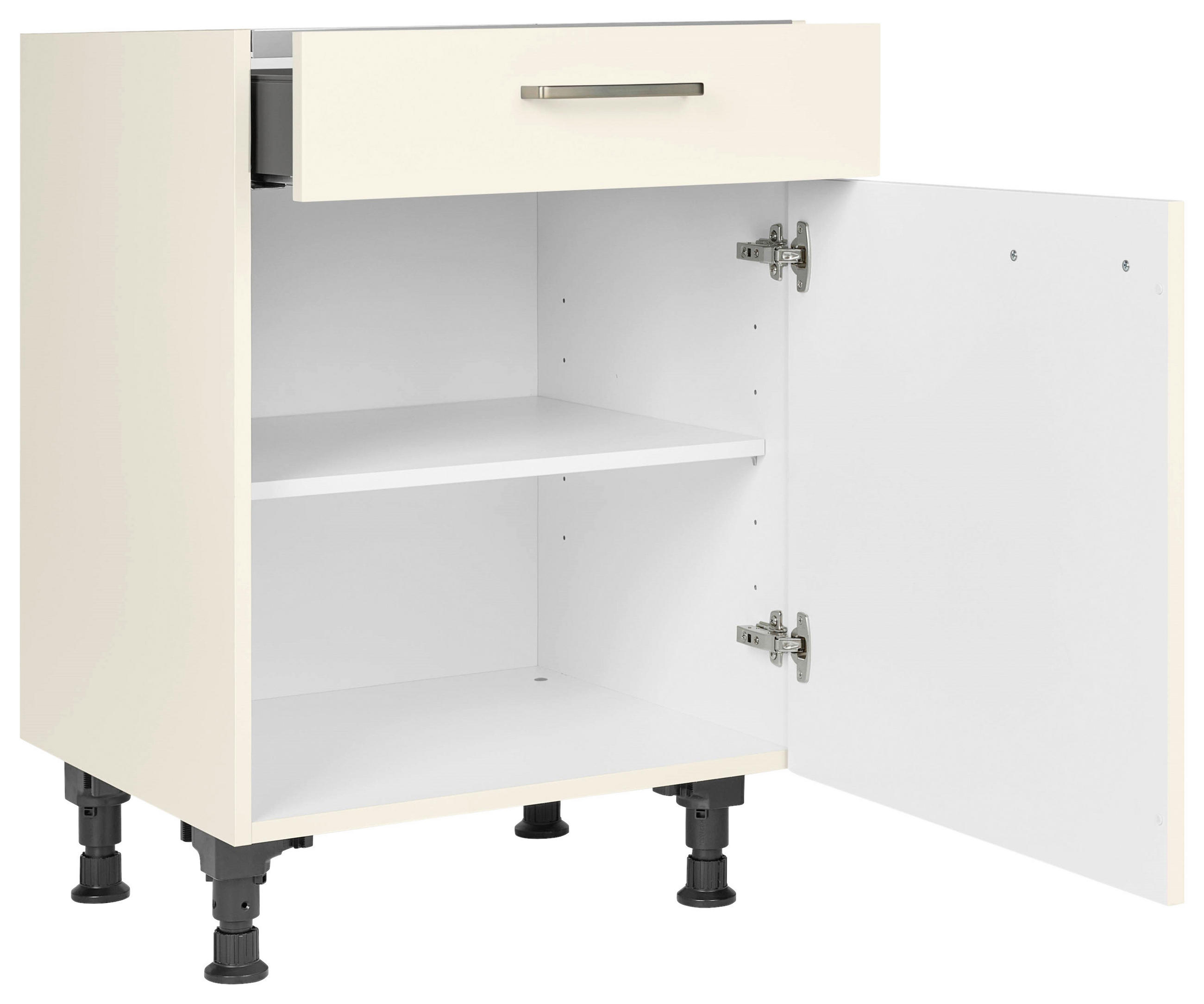 KOCHFELDUMBAUSCHRANK 60/87/56 cm  in Magnolie  - Edelstahlfarben/Magnolie, MODERN, Holzwerkstoff/Metall (60/87/56cm) - Nobilia