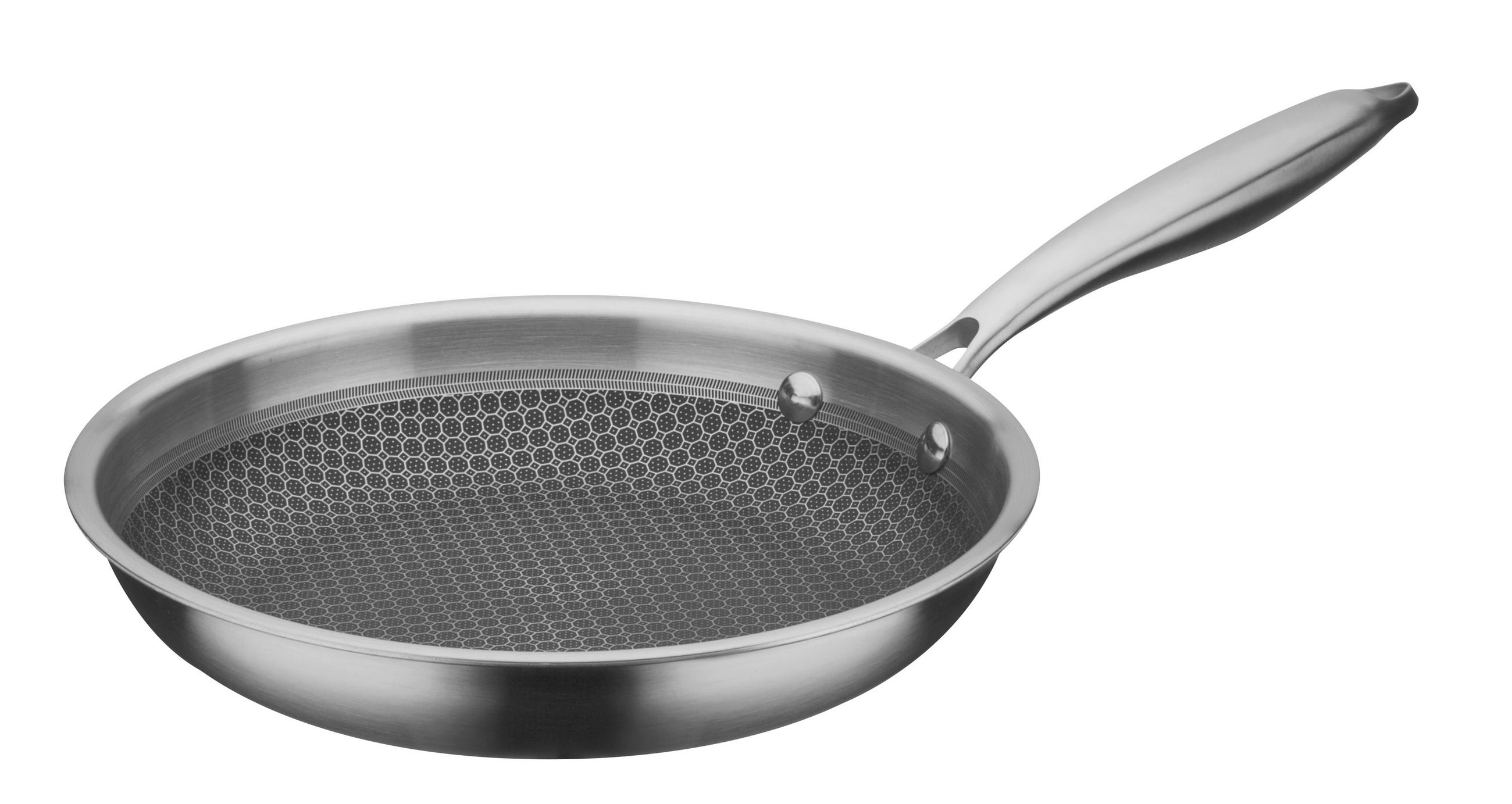 BRATPFANNE INOXXA BLACK Vitaflon® Quarzit Beschichtung 24 cm  - Edelstahlfarben, Basics, Metall (24cm) - GSW