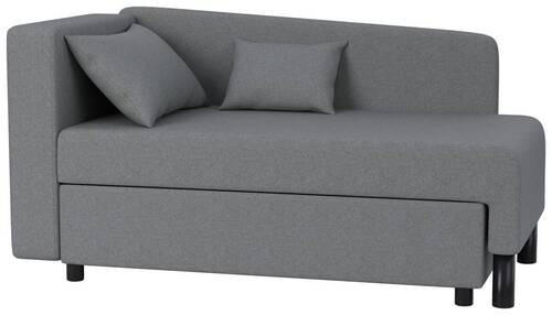 LENOŠKA, textil, šedá - šedá/černá, Konvenční, textil/plast (145/75/75cm) - Carryhome