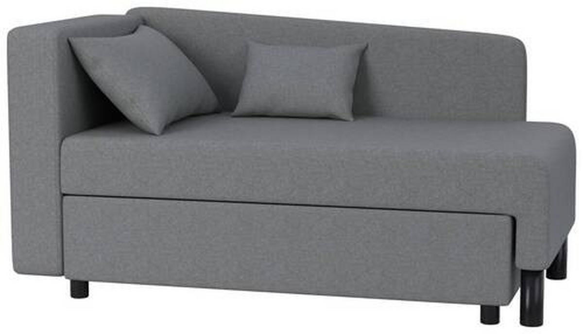 LENOŠKA, textil, šedá - šedá/černá, Konvenční, textil/plast (145/75/75cm) - Carryhome