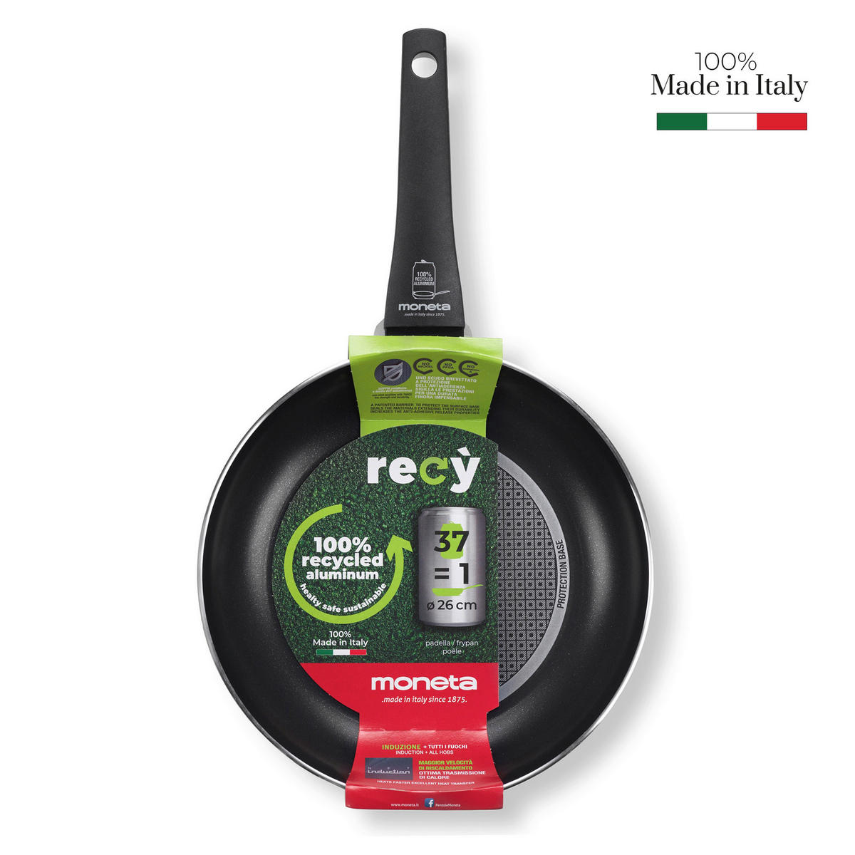 PONEV Moneta 26 cm  - črna, Basics, kovina/umetna masa (26cm) - moneta