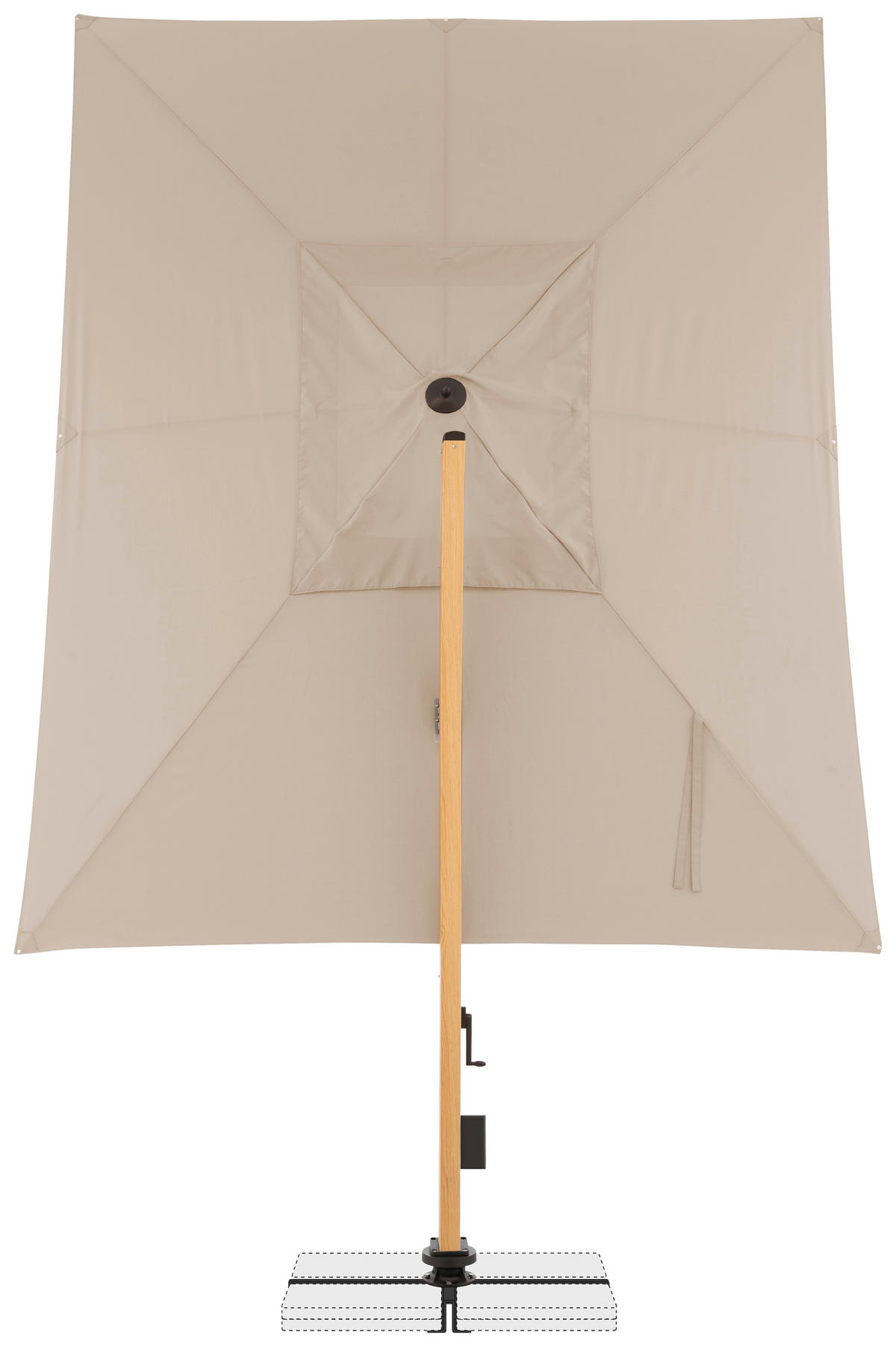 AMPELSCHIRM 400x300 cm  - Eichefarben/Naturfarben, Basics, Textil/Metall (400/300cm) - Doppler