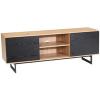 LOWBOARD  in 150/55/40 cm  - Eichefarben/Schwarz, Design, Holzwerkstoff/Metall (150/55/40cm) - Livetastic