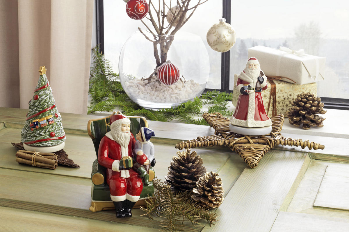 WEIHNACHTSMANN Christmas Toys  - Rot/Weiß, Basics, Keramik (10/10/15cm) - Villeroy & Boch