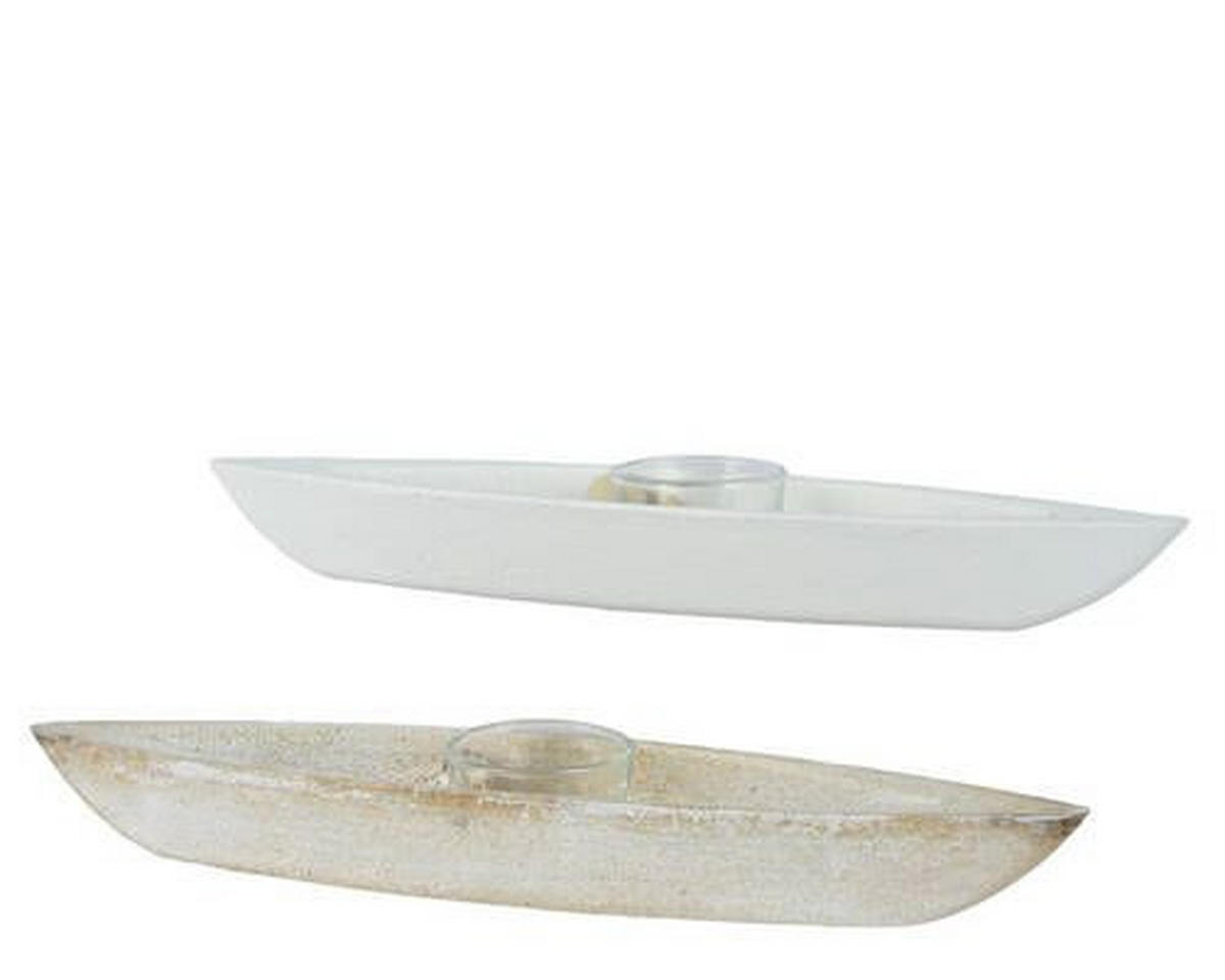 DRŽAČ LUČICA  - bijela/bež, Basics, kamen (7cm)