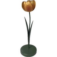 KERZENHALTER - Gelb/Grün, LIFESTYLE, Metall (10/32cm)